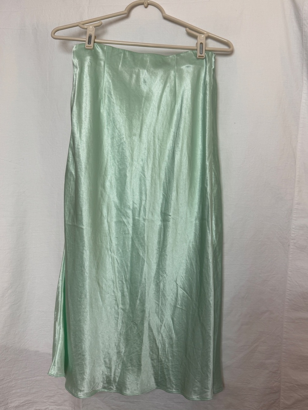 Babaton by Aritzia Mint Green Satin Slip Midi Skirt | Size 6 | 100% Acetate - Picture 5 of 6